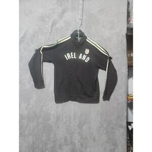 Vintage ROMA ATLETICA Mens Black Zip Jacket Size L IRELAND Soccer 100% Cotton